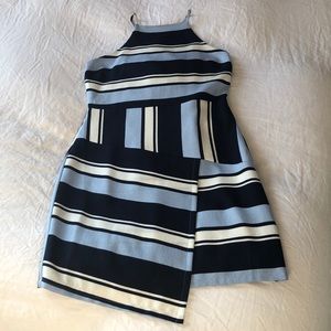 J.O.A. Blue and White Striped Dress